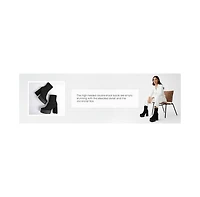 London Rag Women's Maltese Soft Microfiber Block Heel Boots