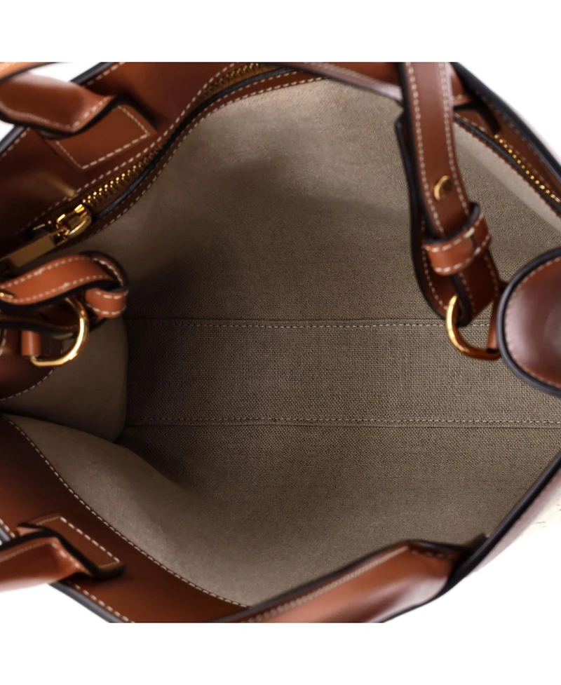 Pre-Owned Celine Small Vertical Cabas Tote Printed Canvas and Leather