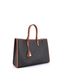 Pre-Owned Celine Horizontal Cabas Tote Triomphe Coated Canvas