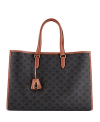 Pre-Owned Celine Horizontal Cabas Tote Triomphe Coated Canvas