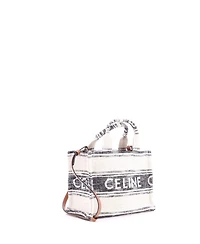Pre-Owned Celine Small Cabas Thais Tote Striped Jacquard Textile