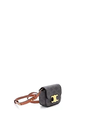 Pre-Owned Celine Mini Triomphe Shoulder Bag Triomphe Coated Canvas