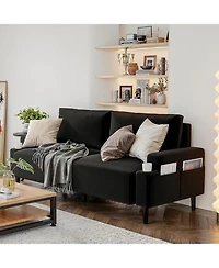 gaomon 80.7" Loveseat Sofa, Fabric Modern Sleeper Sofa Couch for Living Room, Cama, Solid Wood Frame, Easy to Install