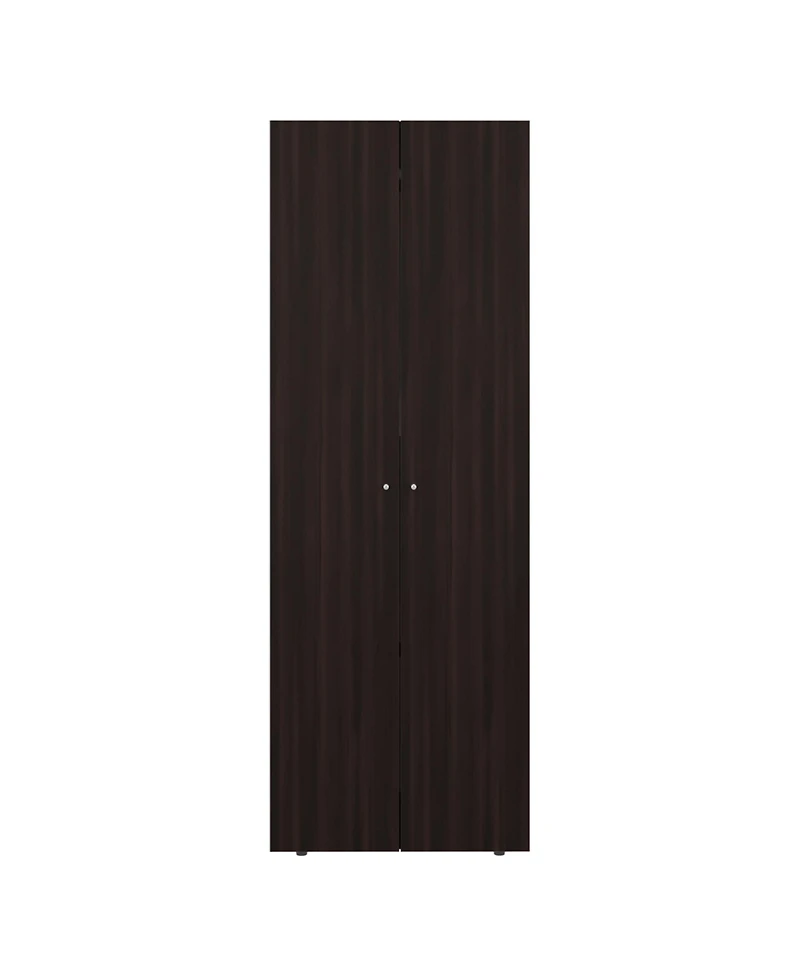 flynama Home 2 Doors Closet System Armoire with Hanging Rod and Storage Shelf Modern Organizer for Bedroom