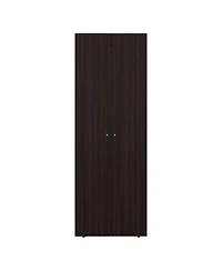 flynama Home 2 Doors Closet System Armoire with Hanging Rod and Storage Shelf Modern Organizer for Bedroom