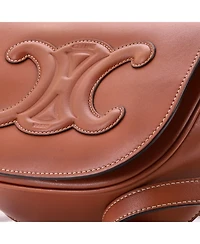 Pre-Owned Celine Cuir Triomphe Folco Bag Leather