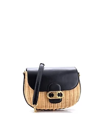 Pre-Owned Celine Small Chaine Maillon Triomphe Bag Wicker with Leather
