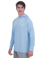 Spyder Men's Hooded Raglan Long-Sleeve Upf 50+ Rashguard
