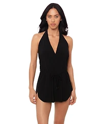 Magicsuit Women's Ellie Halter V-Neck Swim Dress
