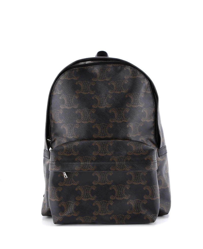 Pre-Owned Celine Medium Front Pocket Backpack Triomphe Xl Coated Canvas