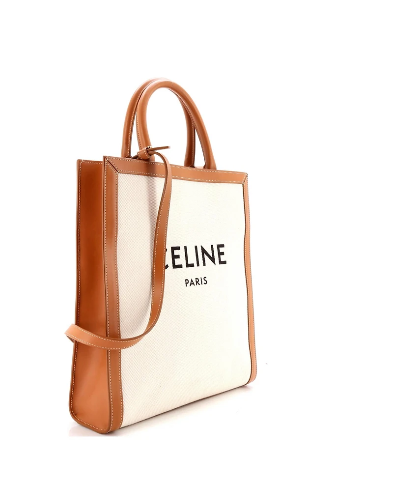 Pre-Owned Celine Small Vertical Cabas Tote Canvas with Leather