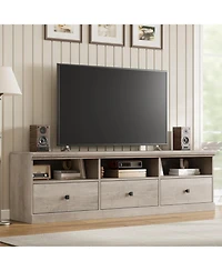 gaomon Tv Stand for Tv, Entertainment Center with Storage Drawer, Mid-Century Modern Console Open Shelves