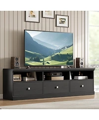 gaomon Tv Stand for Tv, Entertainment Center with Storage Drawer, Mid-Century Modern Console Open Shelves