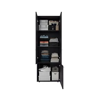 flynama Soham Armoire Extension Duo for Bedroom with 3 Doors 5 Shelves Spacious Storage Organizer