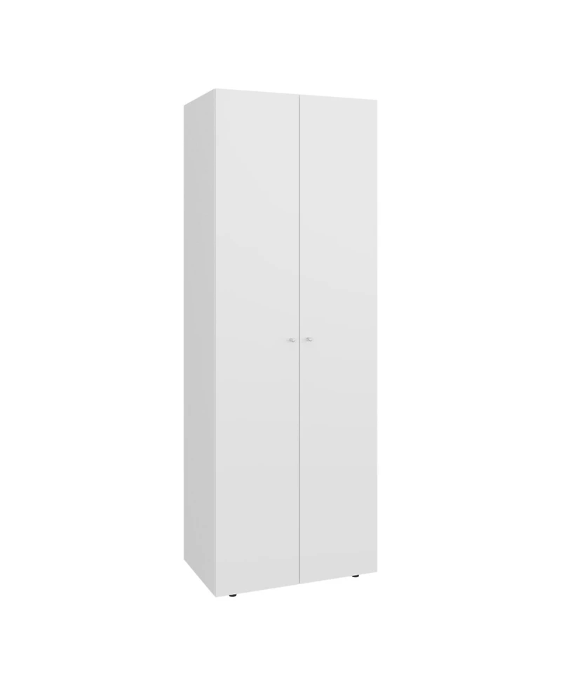 flynama Home 2 Doors Closet System Armoire Hanging Rod Storage Shelf Modern Bedroom Organization Storage 66.9inch High