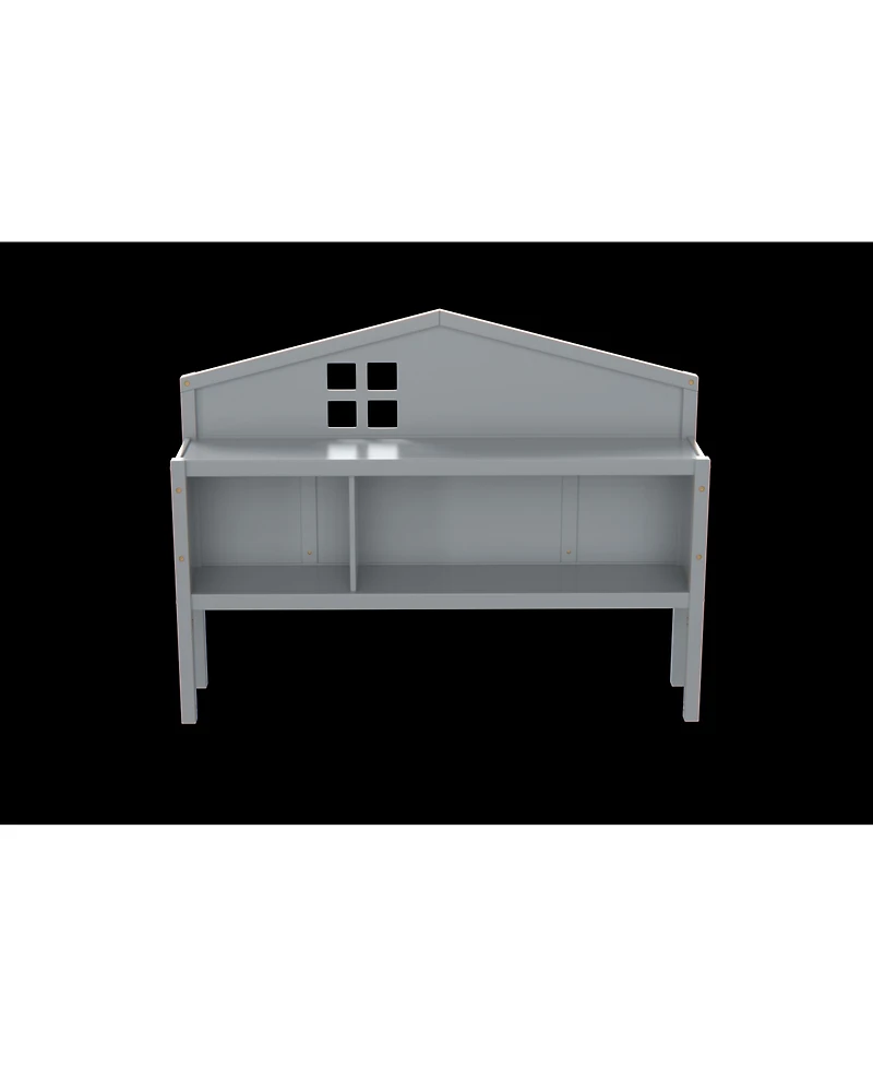 Flynama Full Size Headboard Storage Cabinet with Chalkboard for Montessori Bed