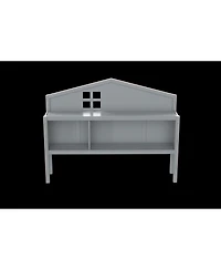 Flynama Full Size Headboard Storage Cabinet with Chalkboard for Montessori Bed