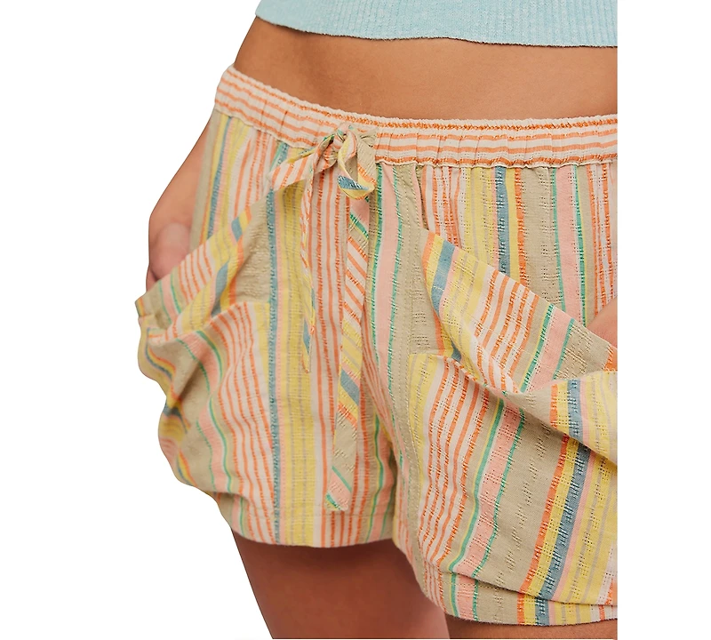 Free People Women's Pull-On Striped Shorts
