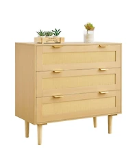 Rainsken 3 Drawer Rattan Dresser