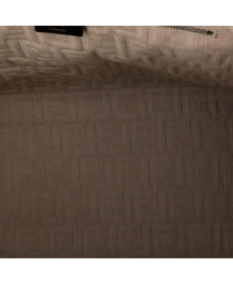 Pre-Owned Fendi Large Logo Shopper Tote Fringe Canvas