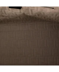 Pre-Owned Fendi Large Logo Shopper Tote Fringe Canvas