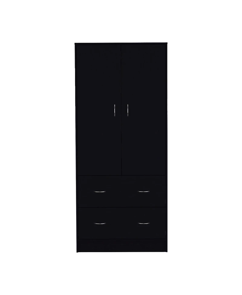flynama Taly 2Doors 2Drawers Armoire 70.9inch High Bedroom Storage Cabinet with Ample Space and Sturdy Construction