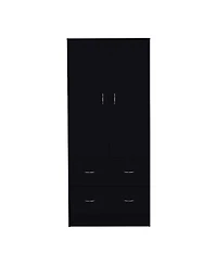 flynama Taly 2Doors 2Drawers Armoire 70.9inch High Bedroom Storage Cabinet with Ample Space and Sturdy Construction