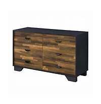 flynama Contemporary 6 Drawer Dresser with English Dovetail Construction