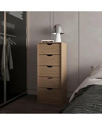 flynama Modern 4 Drawer Dresser Rustic Particleboard Cabinet Waterproof for Bedroom Entryway Bathroom