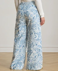 Lauren Ralph Plus Paisley Wide-Leg Pant