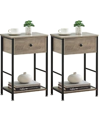 gaomon Nightstand with Drawer and Shelf Wood End Table Side Table Beside Table Nightstands for Bedroom Living Room College Dorm