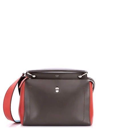 Pre-Owned Fendi Medium DotCom Convertible Satchel Leather