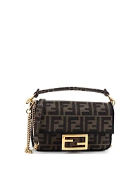 Pre-Owned Fendi Mini Baguette Nm Bag Zucca Canvas