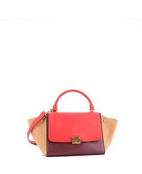 Pre-Owned Celine Small Bicolor Trapeze Bag Leather