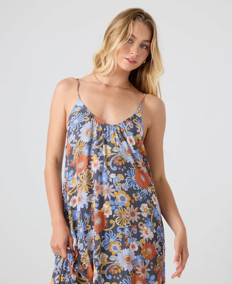 Roxy Women's Sunflower Scoop Neck Swim Cover Up Dress