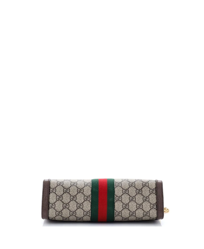 Pre-Owned Gucci Small Ophidia Chain Shoulder Bag Gg Coated Canvas