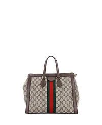 Pre-Owned Gucci Medium Ophidia Top Handle Tote Gg Coated Canvas