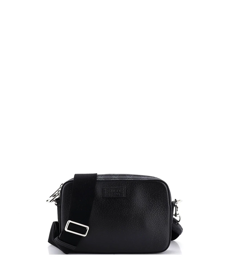 Pre-Owned Gucci Small Crossbody Camera Bag Leather and Gg Coated Canvas