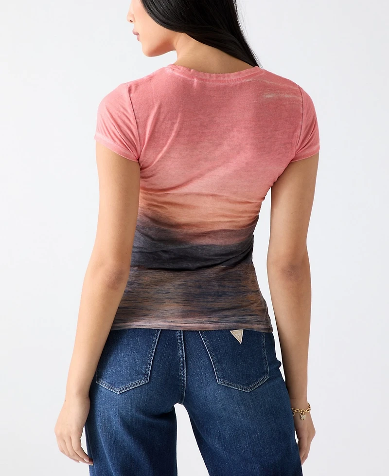 Guess Women's Short-Sleeve Crew Neck T-Shirt