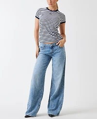 Guess Women's Low-Rise Wide-Leg Baggy Jeans