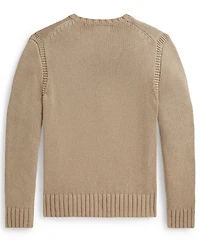 Polo Ralph Lauren Boys' 8-20 Contrast Trim Iconic Flag Sweater