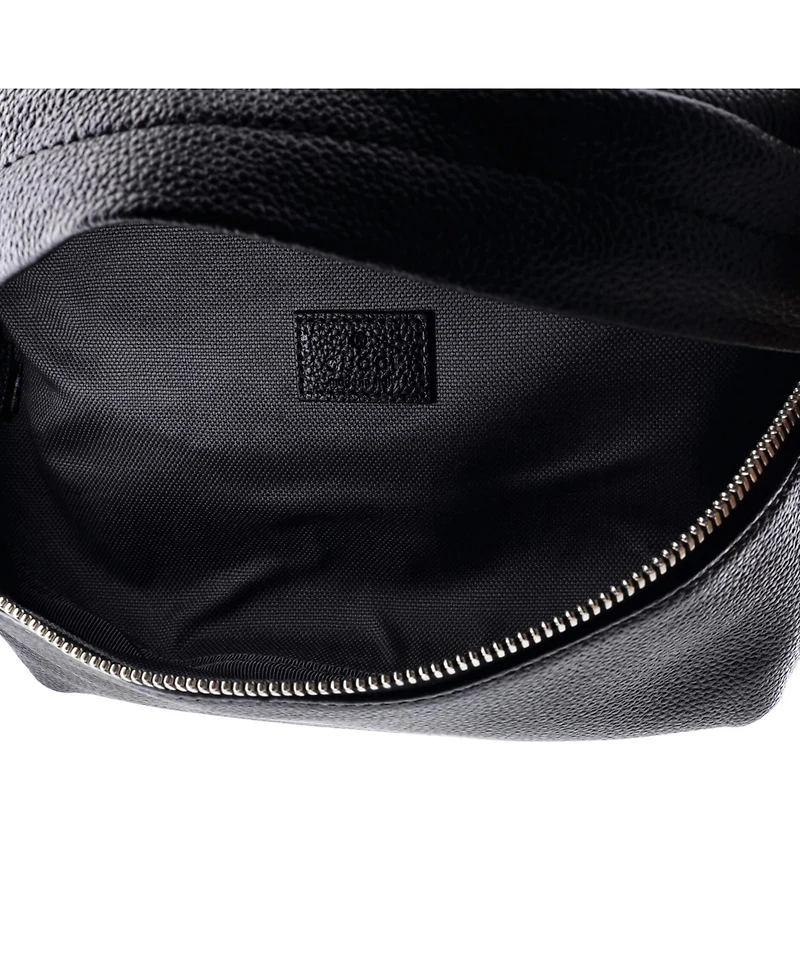 Pre-Owned Gucci Logo Belt Bag Leather with Gg Coated Canvas