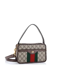 Pre-Owned Gucci Small Ophidia Top Handle Camera Bag Gg Coated Canvas