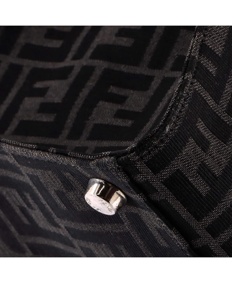 Pre-Owned Fendi Large Convertible Open Tote Zucca Jacquard Fabric and Leather