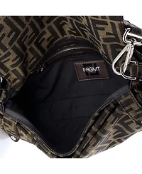 Pre-Owned Fendi x Frgmt Foldable Baguette Bag Zucca Canvas