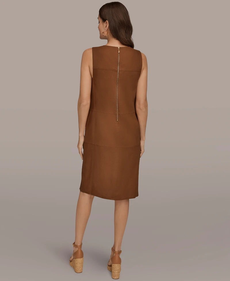 Donna Karan New York Women's Crewneck Sleeveless Shift Dress