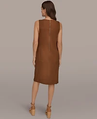 Donna Karan New York Women's Crewneck Sleeveless Shift Dress