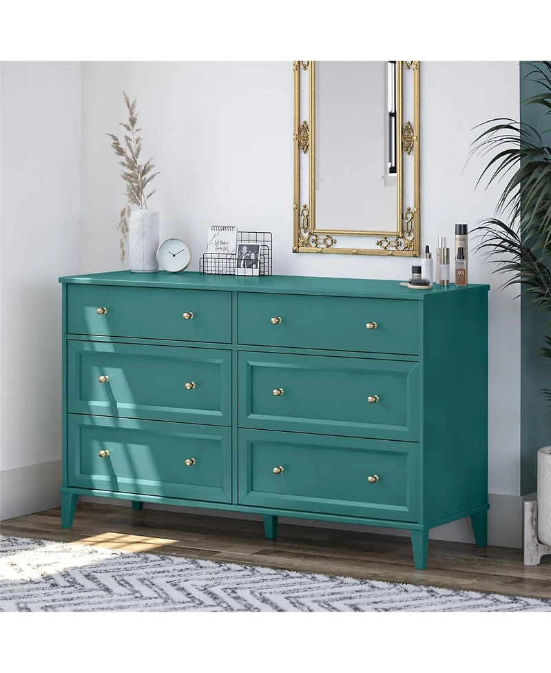 flynama Modern 4 Drawer Dresser Particleboard Cabinet Waterproof for Bedroom Entryway Bathroom