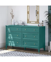 flynama Modern 4 Drawer Dresser Particleboard Cabinet Waterproof for Bedroom Entryway Bathroom