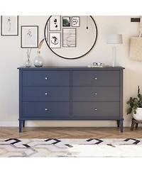 flynama 6 Drawer Modern Dresser Storage Cabinet for Closet Home Furniture with Spacious Drawers Easy Assembly Durable Buil